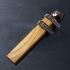 東周作 狩猟用 剣鉈 青紙鋼 ダマスカス模様 乱刃7寸 洋漆仕上