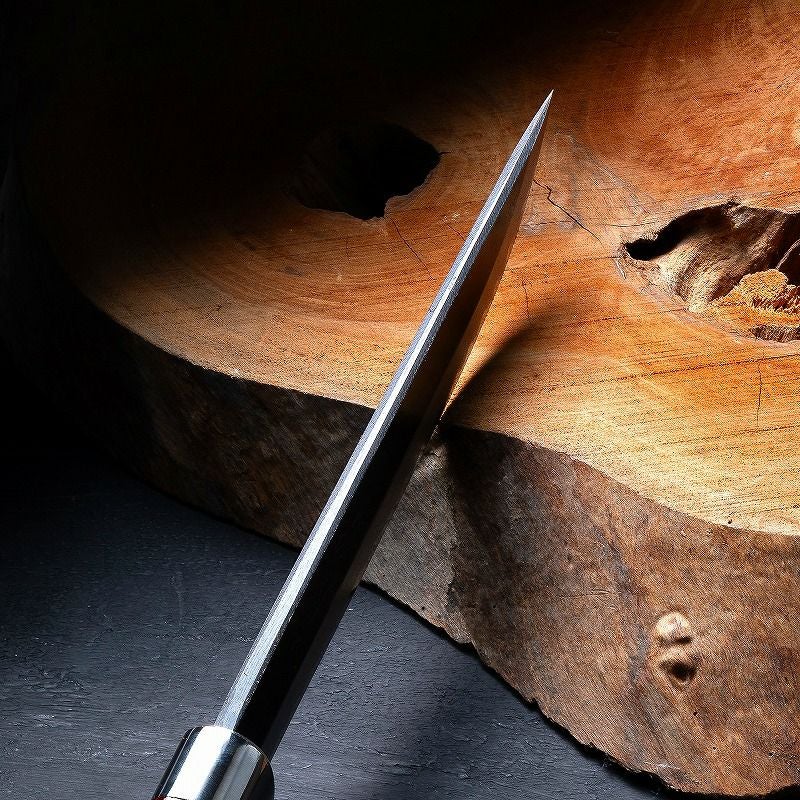 東周作 狩猟用 黒打剣鉈 青紙鋼 乱刃7寸 洋漆仕上