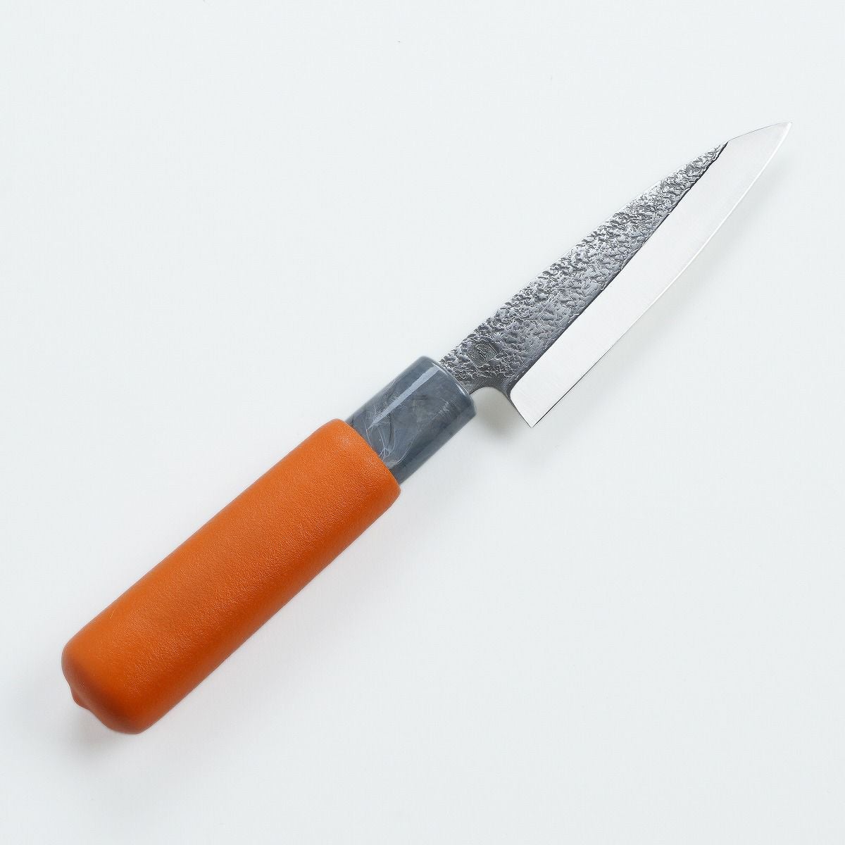 貝裂き包丁 片刃 105mmV金10号 ステンレス 槌目仕上げ PVCグリップ