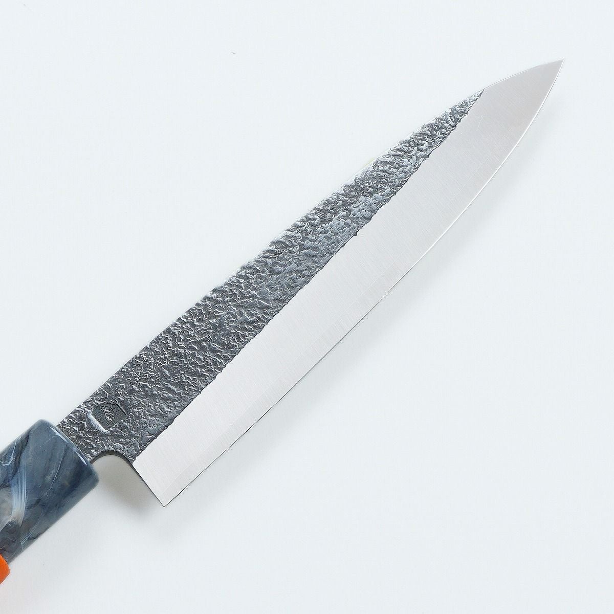 貝裂き包丁片刃150mmV金10号槌目仕上げPVCグリップ