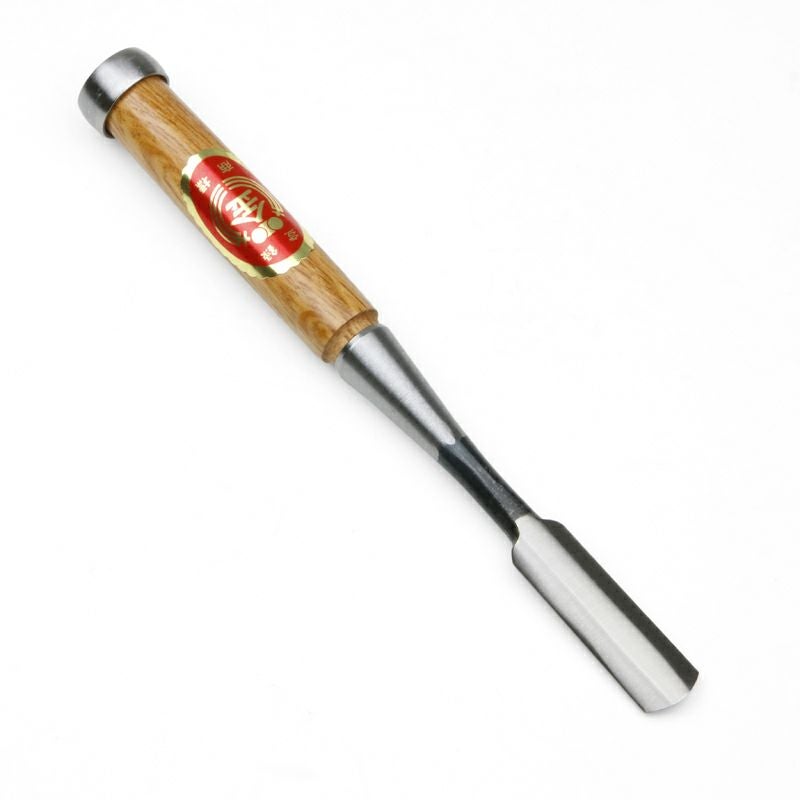 本職用 高級 裏丸追入鑿 18mm 白紙鋼 ほんまもんオリジナル 表