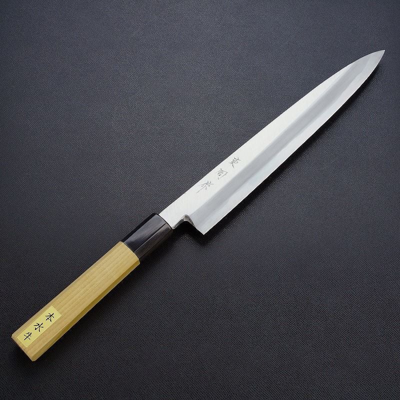 東周作 柳刃包丁 240mm 青紙2号鋼