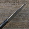 三徳包丁 両刃 170mm 青紙鋼 割込み ステンレス 梨地槌目仕上げ 黒合板柄