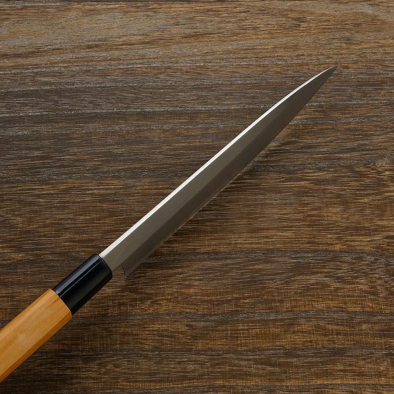 柳刃包丁 片刃 180mm 青紙2号 鋼付 桜柄