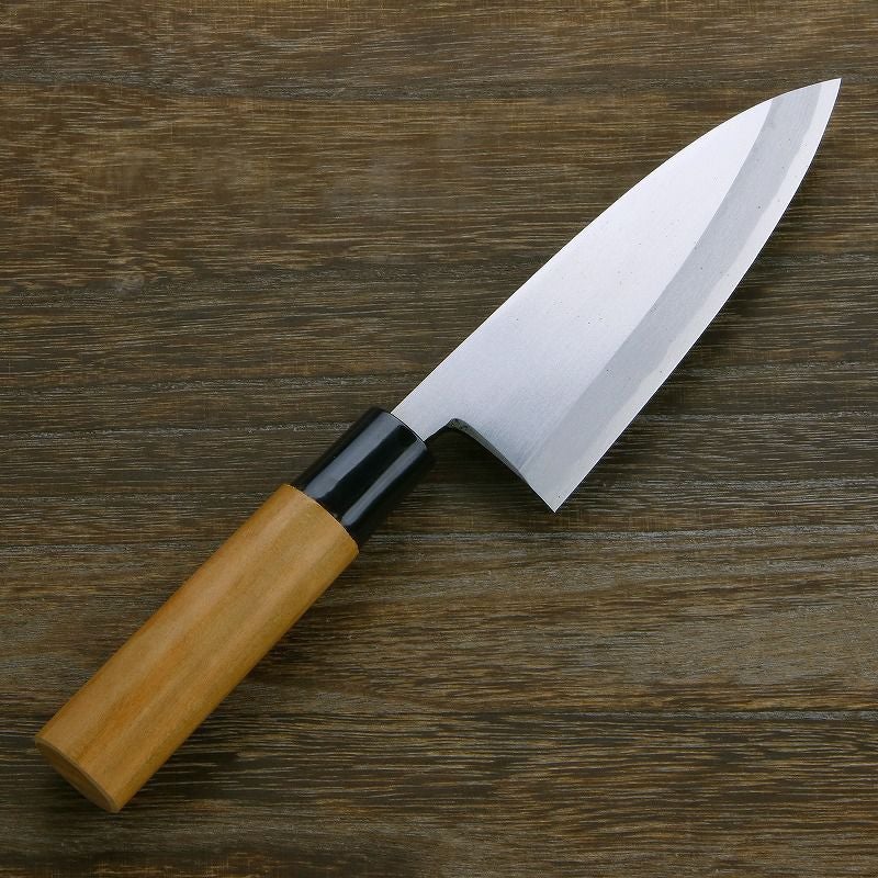 出刃包丁 片刃 135mm 青紙2号 鋼付 桜柄 | 厳選 刃物 道具の専門店