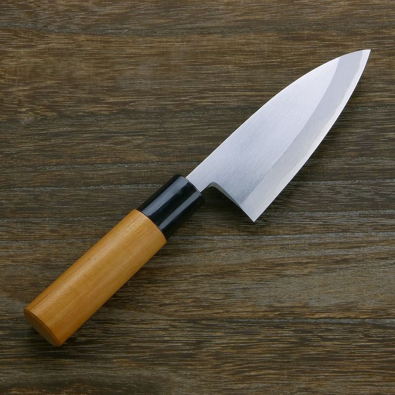 小出刃包丁 片刃 120mm 青紙2号 鋼付 桜柄 | 厳選 刃物 道具の専門店