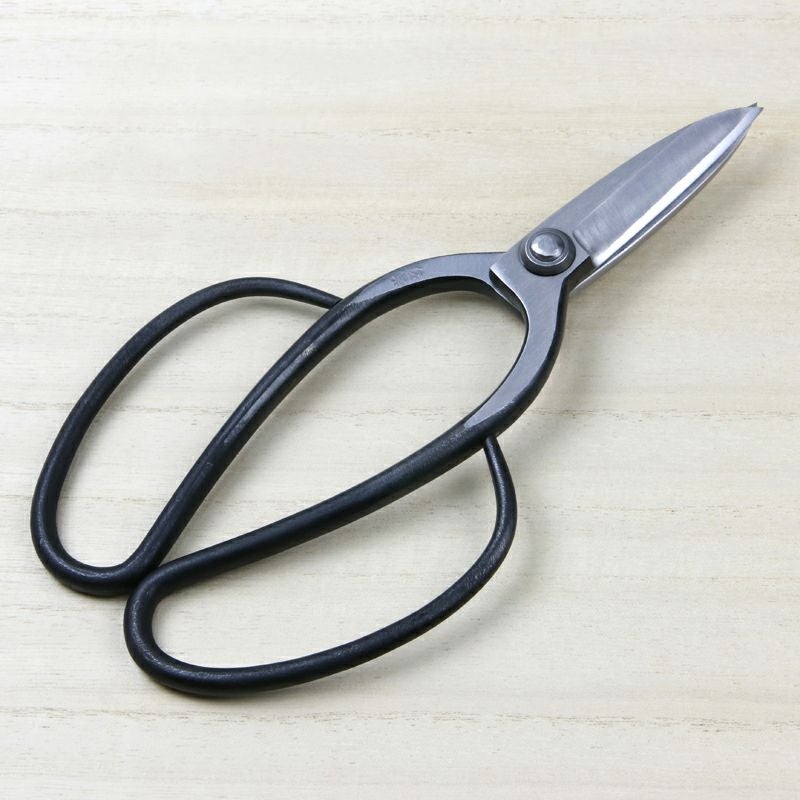 佐保 植木屋鋏 津島型 3寸刃 青紙鋼 カシメ止め 総手造り鍛造品 全体