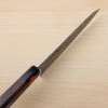 誠貴作 春風 和牛刀 両刃 180mm 粉末ハイス積層鋼 ダマスカス模様 水牛八角ウォルナット柄 木箱入り 峰