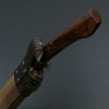 東周作 最高級 黒打腰鉈 両刃210mm 白紙鋼 ウォルナット鞘 鞘付き