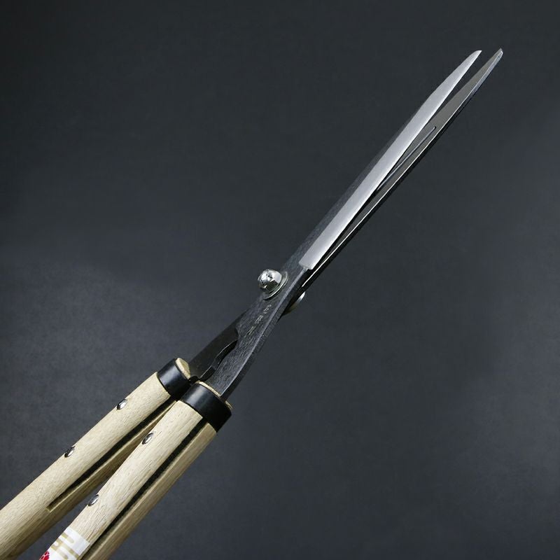 花隈川 刈込鋏 180mm 白紙鋼 鋼付 斜め