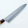 和牛刀 両刃 210mm 銀三ステンレス 割込み 梨地仕上げ 八角ケヤキ柄 刃