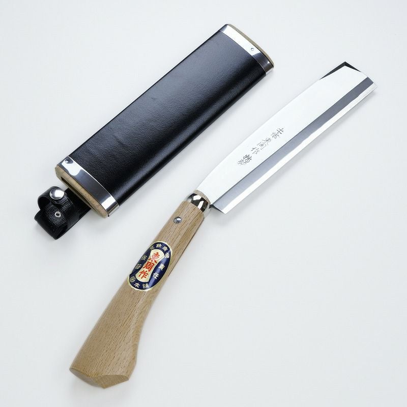 東周作鞘入鉈白紙鋼片刃210mm細身