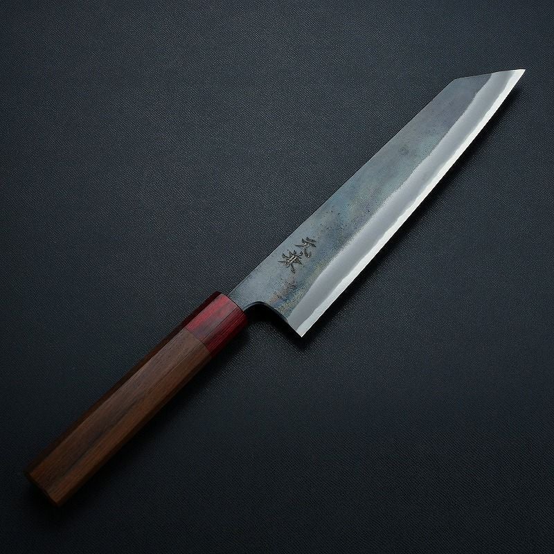 元兼 切付型 牛刀 210mm 両刃 青紙スーパー 割込み 黒打ち仕上げ 切付