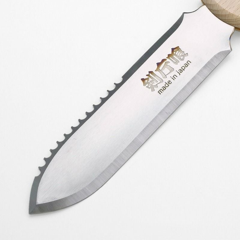 剣片喰 山菜堀りナイフ 大 ステンレス製 インチ表示