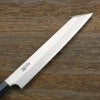 重勝 切付柳刃包丁 片刃 240mm 白紙鋼 鋼付 積層鋼 八角紫檀柄 刃