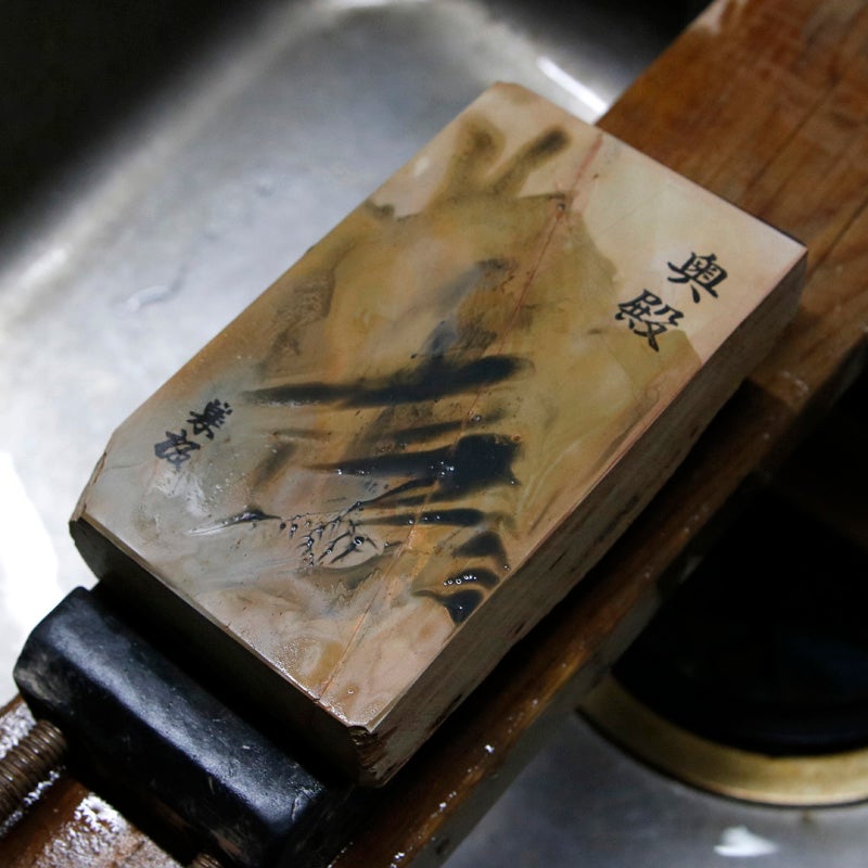京都 天然砥石 奥殿 巣板4 仕上げ砥石 砥ぎ汁