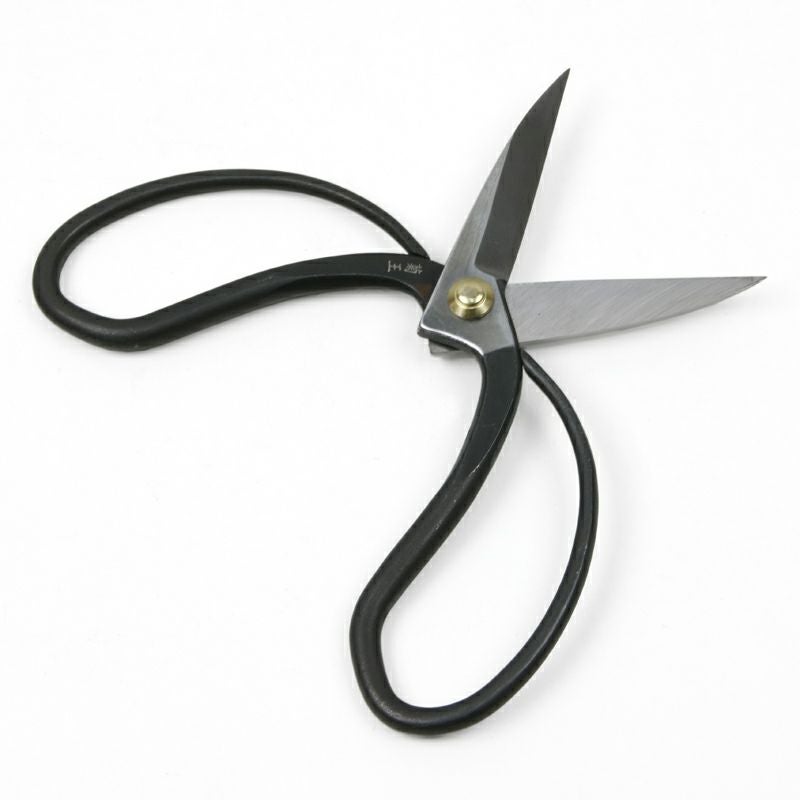 菊王 植木鋏 大久保型 200mm 刃長 カシメ止め 一般向け 開き