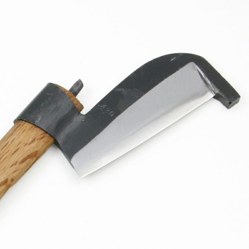 小野利 丸ヒツ鉈 430g 白紙鋼 ケース付き 刃先