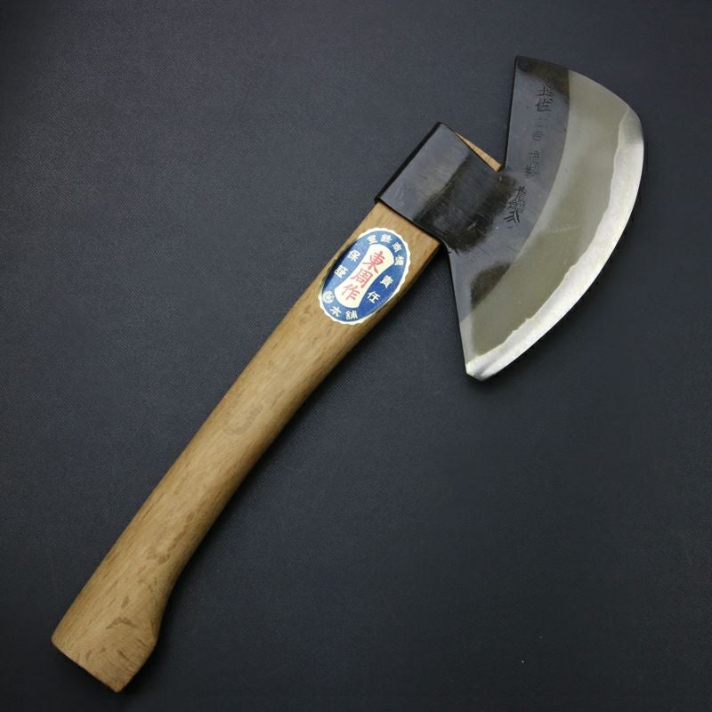 東周作 極上 枝打斧 先刃型500g 青紙鋼 鞘付き 表