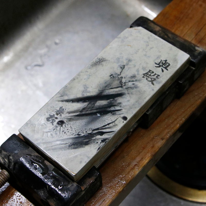京都 天然砥石 奥殿 白巣板 羽二重3 仕上げ砥石 砥ぎ汁
