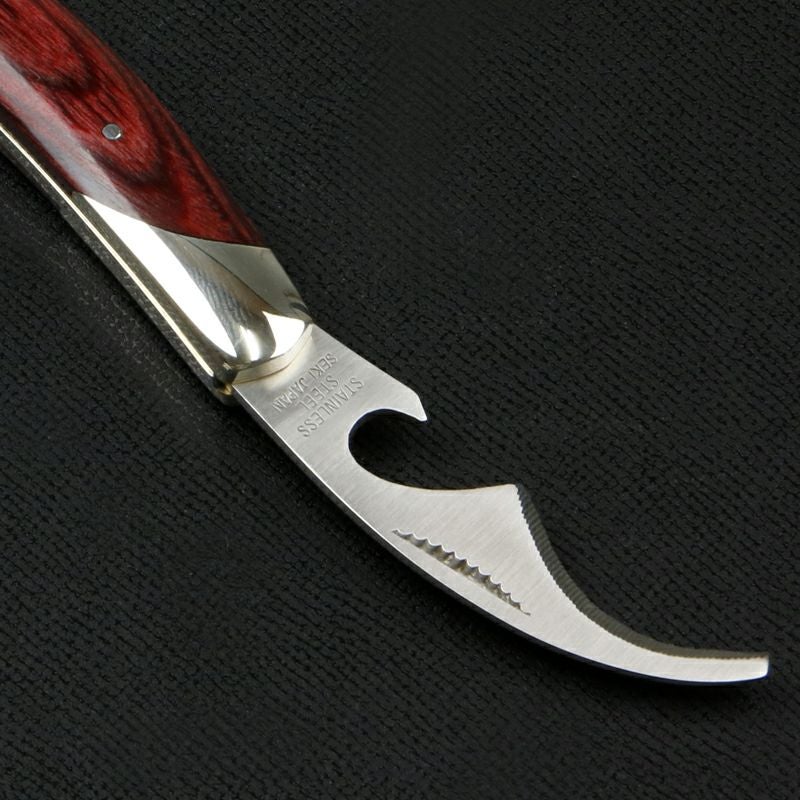 ATHRO アスロ ソムリエナイフ 赤合板 ステンレスブレード シングルアクション ナイフ