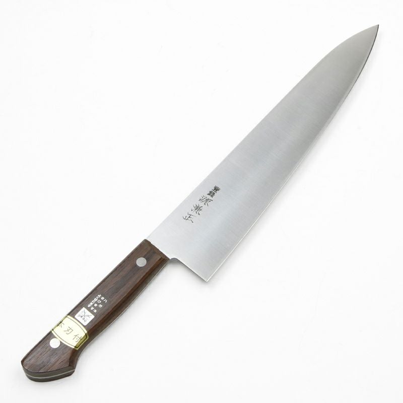 源 兼正 牛刀 両刃 240mm 全鋼 ローズウッド柄（長期在庫品） | 厳選