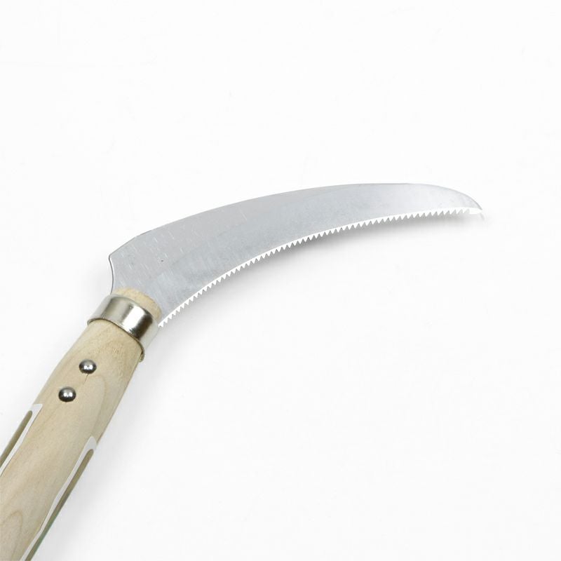 稲荷鹿 ヒエ取・草取鎌 ステンレス 木柄 1050mm 刃裏