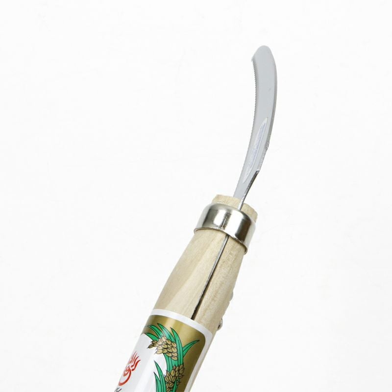 稲荷鹿 ヒエ取・草取鎌 ステンレス 木柄 1050mm 斜め