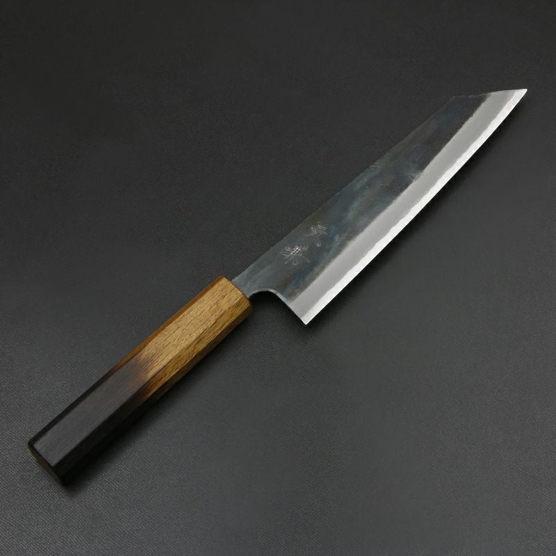 元兼 切付型 和牛刀 180mm 両刃 青紙スーパー 割込み 黒打ち仕上げ