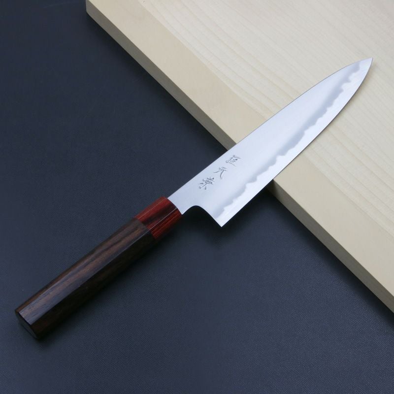 匠元兼 和牛刀 両刃 210mm 白紙1号 紫檀柄 全体