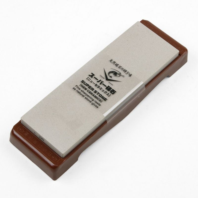 ナニワ スーパー砥石 荒砥石 #220 砥石台付き 厚み10mm IN-2002 全体