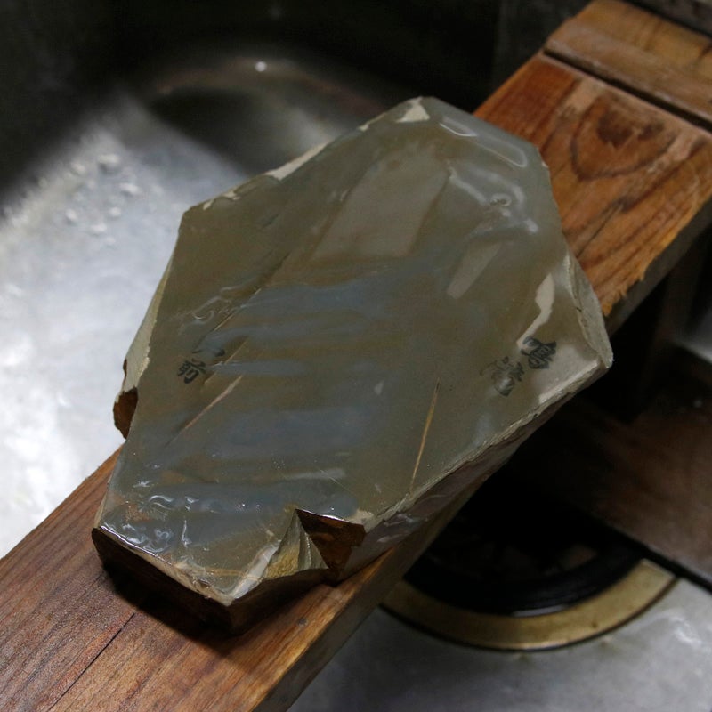 京都 天然砥石 鳴滝 戸前2 原石 仕上げ砥石 砥ぎ汁