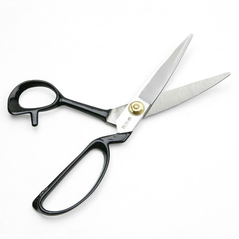 菊次郎 ゴム切鋏 220mm 右曲り 鋼製 開き