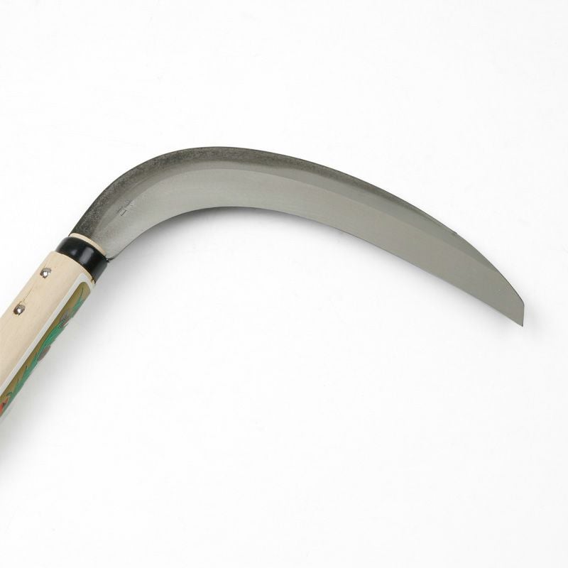 稲荷鹿 刈払鎌 片刃 195mm 尺5柄付 草刈用 長期在庫品 刃