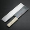 そば切り包丁 片刃 330mm 黒打ち仕上げ ロープ巻き 裏