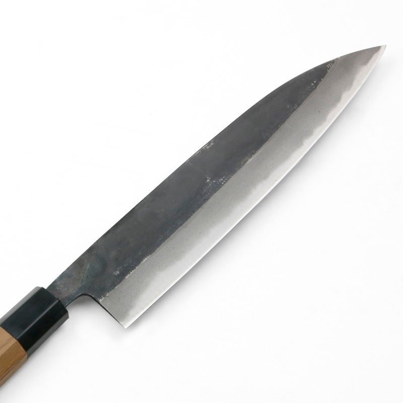 和牛刀 両刃210mm 青紙2号 割込み 黒打ち仕上げ 八角クルミ柄 長期保管品 刃