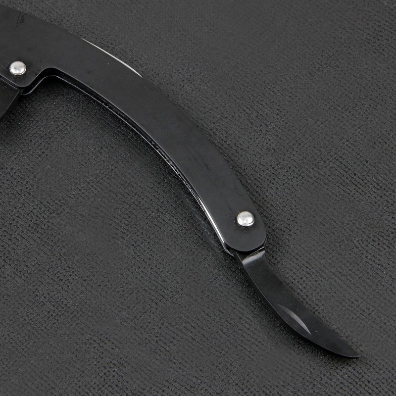 MAXOS ソムリエナイフ ステンレスブレード シルバー＆ブラックグリップ シングルアクション ブレード