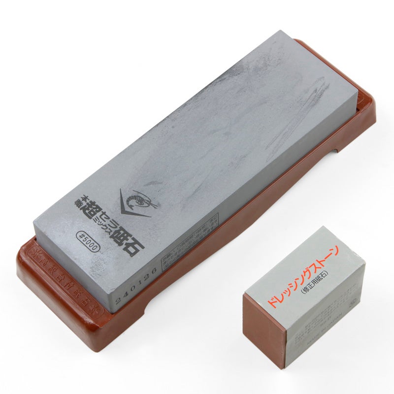 本職 超セラミックス砥石 #5000 超仕上砥石 台付き 規格外品 全体