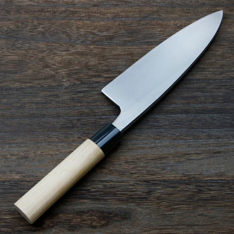 出刃包丁 片刃 180mm 銀三ステンレス 桜柄 一般家庭用 名入れサンプル品 裏