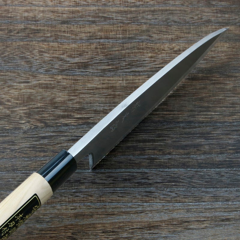 出刃包丁 片刃 180mm 銀三ステンレス 桜柄 一般家庭用 名入れサンプル品 峰