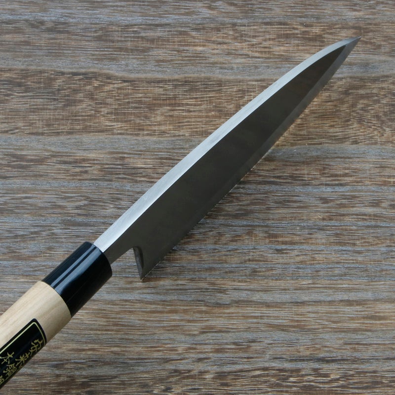出刃包丁 片刃 180mm 銀三ステンレス 桜柄 一般家庭用 規格外品 峰