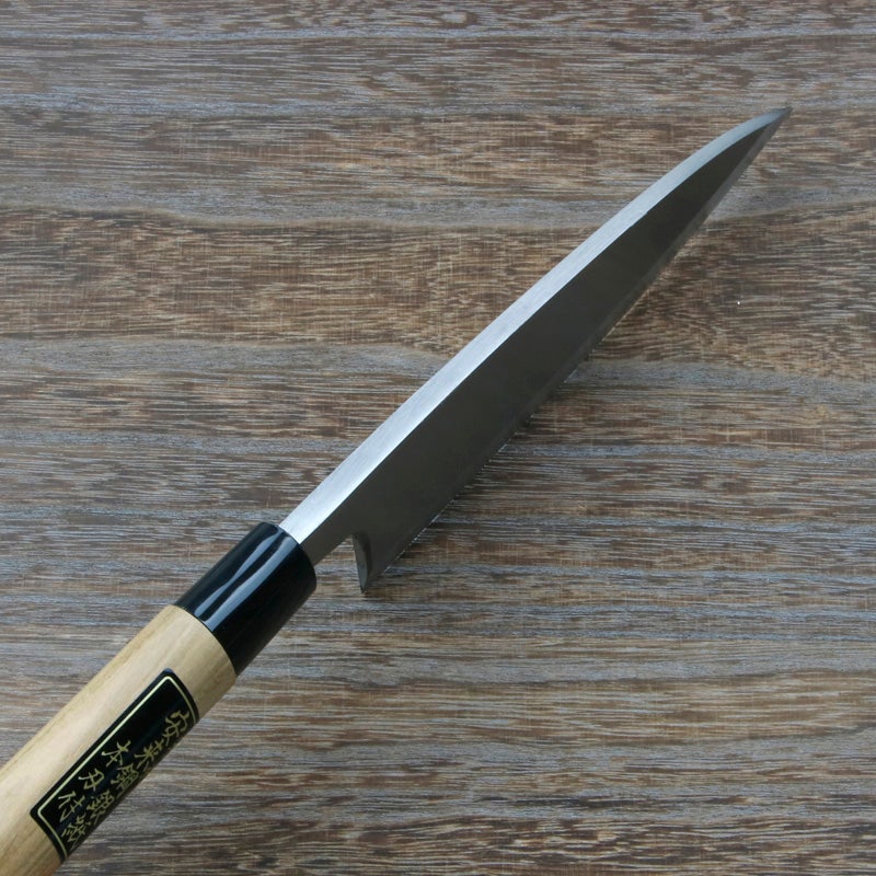 出刃包丁 片刃 180mm 銀三ステンレス 桜柄 一般家庭用 規格外品 峰