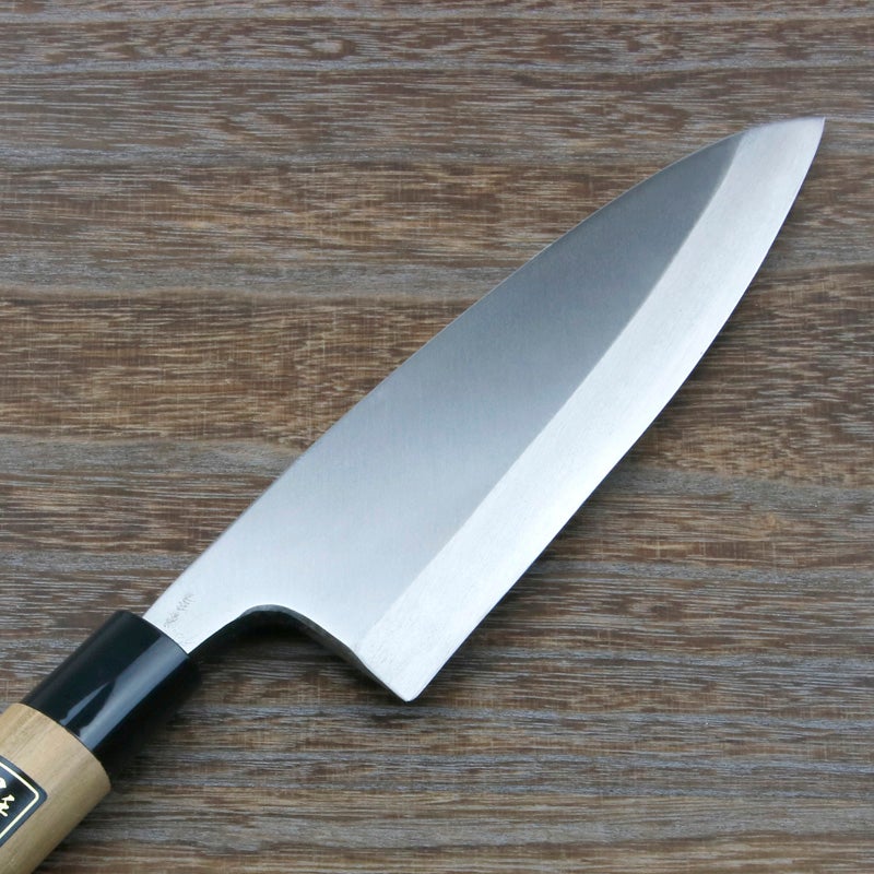 出刃包丁 片刃 180mm 銀三ステンレス 桜柄 一般家庭用 規格外品 刃