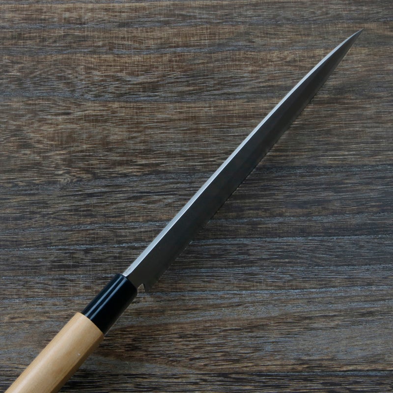 柳刃包丁 片刃 210mm 青紙2号 桜柄 一般家庭向け 規格外品 峰