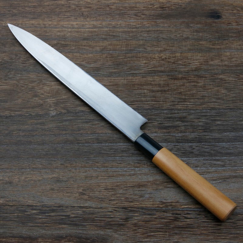 柳刃包丁 片刃 240mm 白紙2号 鋼付 左利き用 一般家庭向け 規格外品 裏