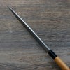 柳刃包丁 片刃 240mm 白紙2号 鋼付 左利き用 一般家庭向け 規格外品 峰