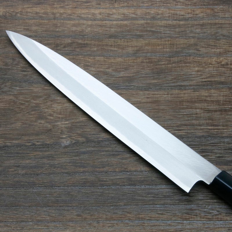 柳刃包丁 片刃 240mm 白紙2号 鋼付 左利き用 一般家庭向け 規格外品 刃先