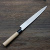 柳刃包丁 片刃 240mm 銀三ステンレス 桜柄 一般家庭用 規格外品 裏
