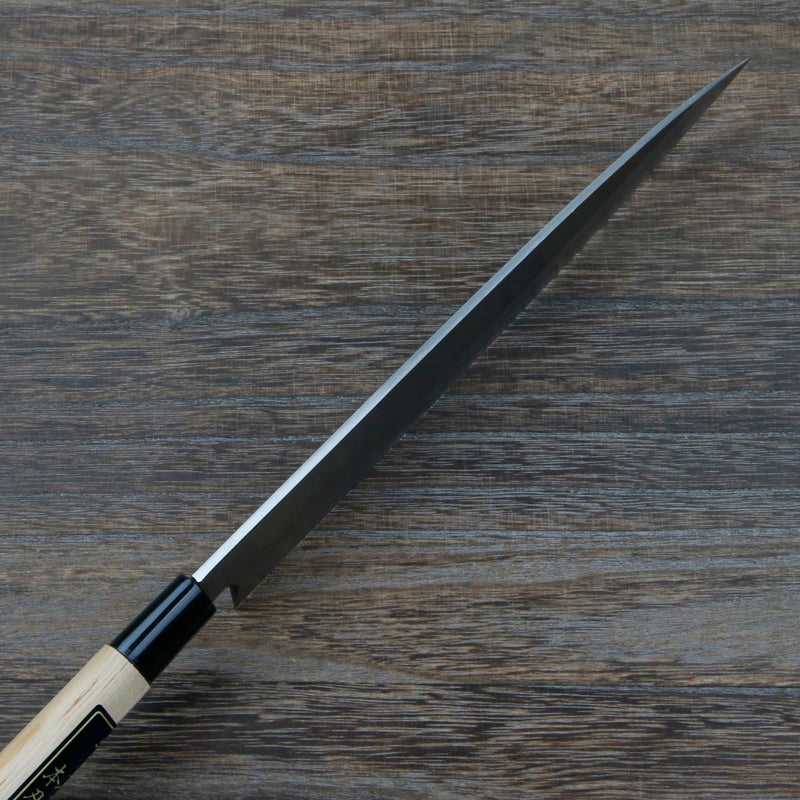 柳刃包丁 片刃 240mm 銀三ステンレス 桜柄 一般家庭用 規格外品 峰