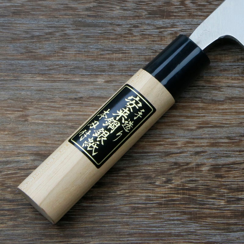 出刃包丁 片刃 150mm 銀三ステンレス 桜柄 一般家庭用 規格外品 柄